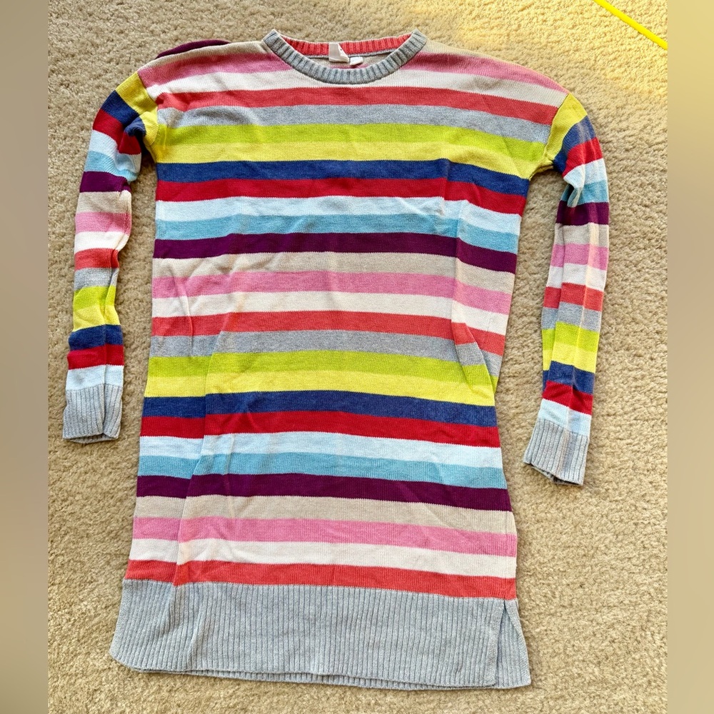Gap Kids Colorful Striped Sweater Dress